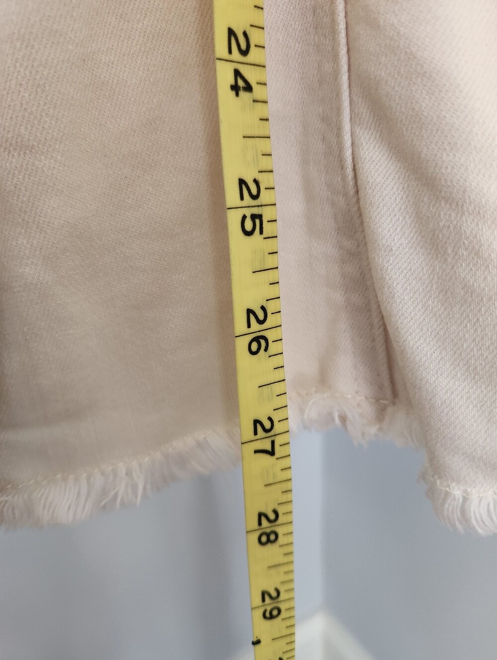 Chico's Lightweight Cream Shacket with Frayed Hem Sz 1 - Picture 7 of 10